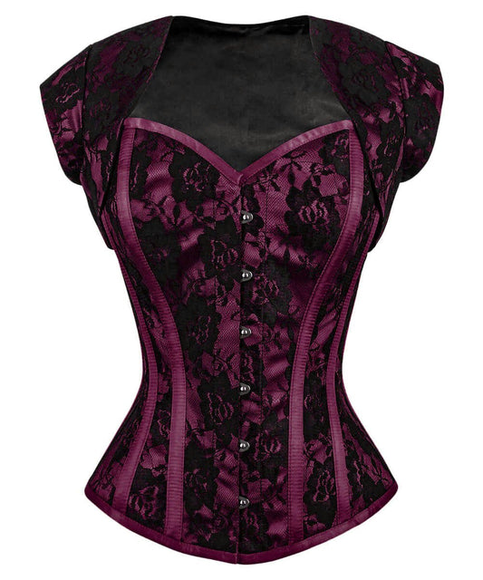 Rodica Magenta Overbust Corset with Bolero Jacket