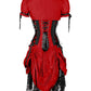 Akuchi Victorian Inspired Red Corset Dress with Bolero