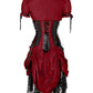 Claudio Victorian Inspired Burgundy Corset Dress with Bolero