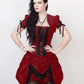 Claudio Victorian Inspired Burgundy Corset Dress with Bolero