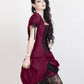 Fyodor Victorian Inspired Magenta Corset Dress with Bolero