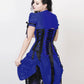 Lesleigh Victorian Inspired Blue Corset Dress with Bolero