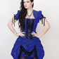 Lesleigh Victorian Inspired Blue Corset Dress with Bolero