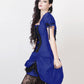 Lesleigh Victorian Inspired Blue Corset Dress with Bolero