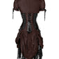 Roswell Victorian Inspired Brown Corset Dress with Bolero