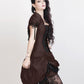 Roswell Victorian Inspired Brown Corset Dress with Bolero