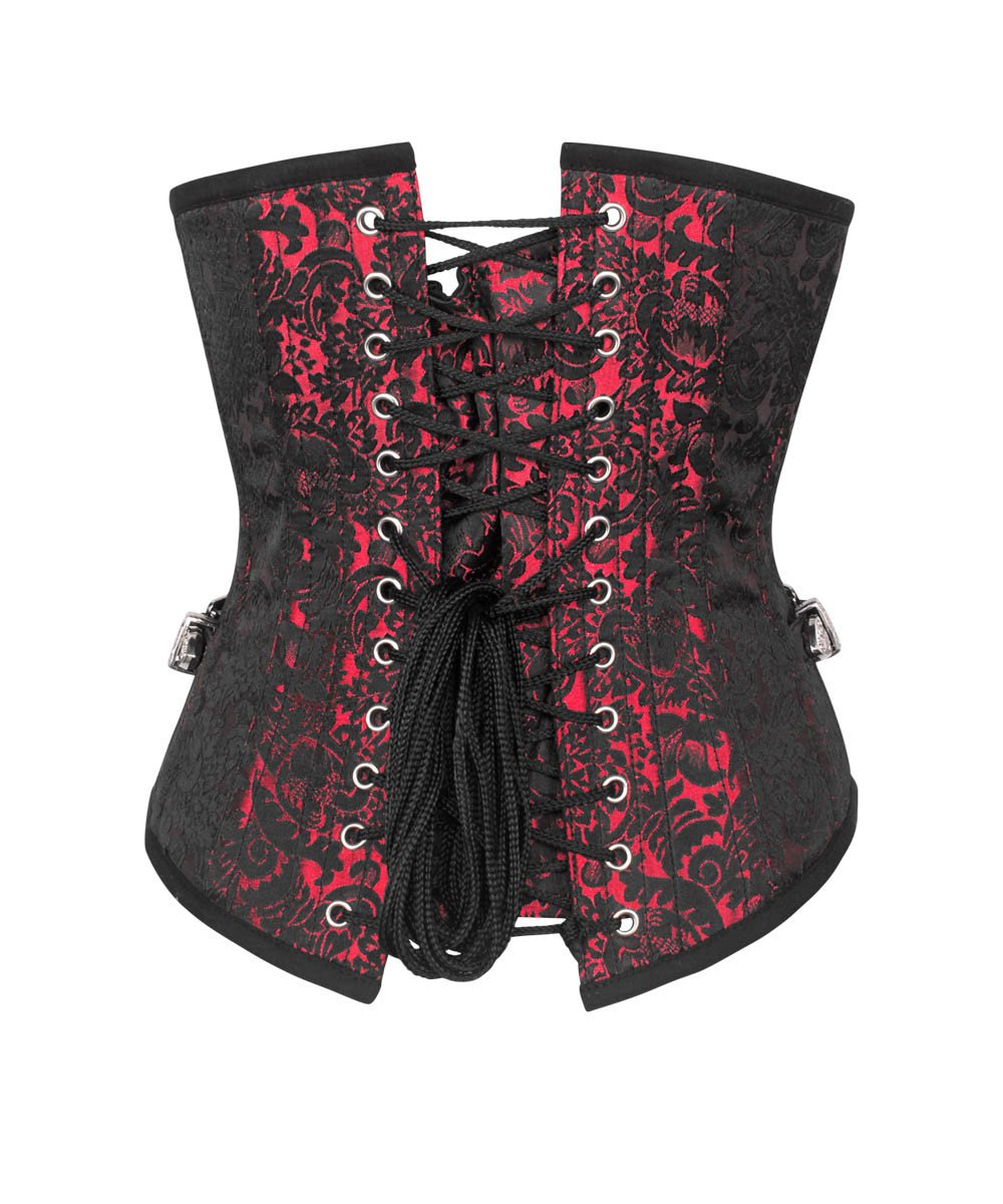 Leonius Gothic Underbust Corset with Skull Busk Opening