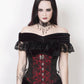 Leonius Gothic Underbust Corset with Skull Busk Opening