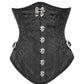Ronen Steampunk Black Corset  with Skull Busk Opening