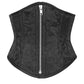Fedele Underbust Black Brocade Corset