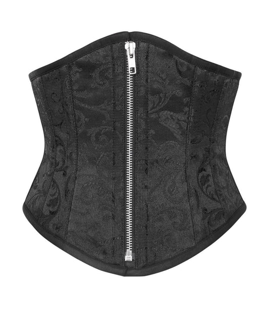 Fedele Underbust Black Brocade Corset