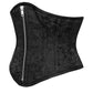 Fedele Underbust Black Brocade Corset