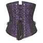 Aetius Gothic Purple Corset with Skull Busk Opening