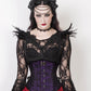 Aetius Gothic Purple Corset with Skull Busk Opening