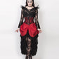 Finnur Red Burlesque Underbust Corset Dress