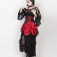 Finnur Red Burlesque Underbust Corset Dress