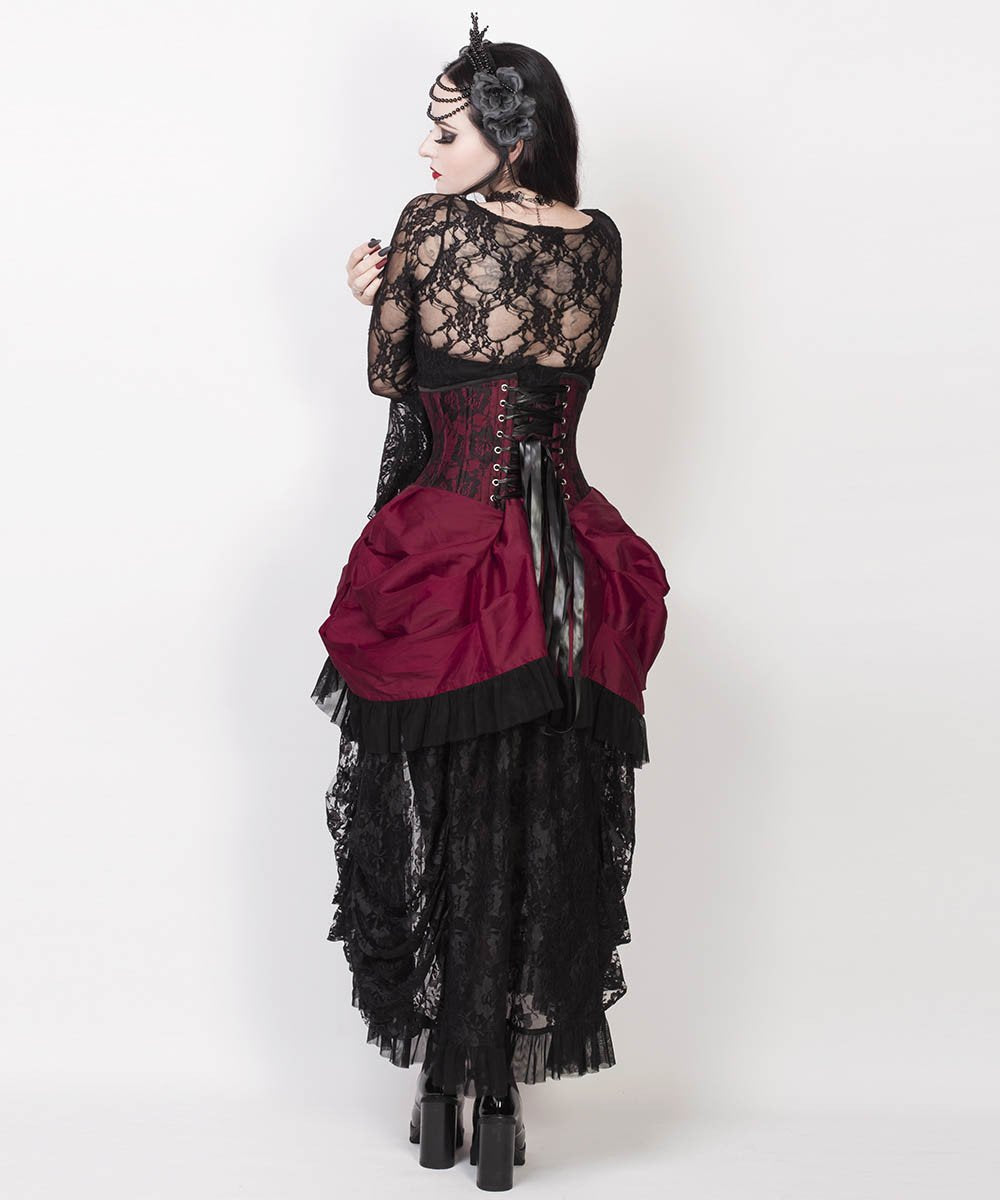 Robina Magenta Burlesque Underbust Corset Dress