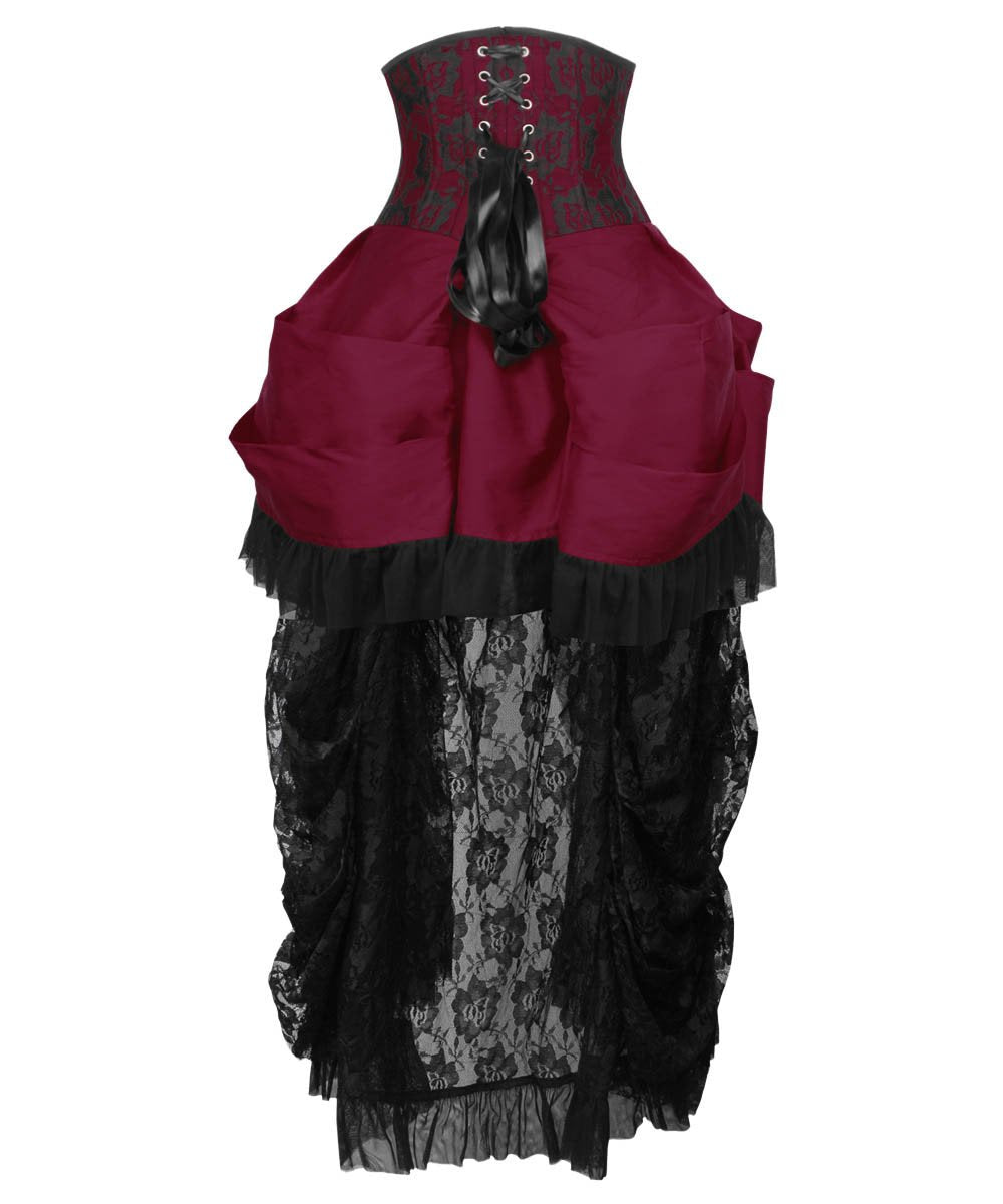 Robina Magenta Burlesque Underbust Corset Dress