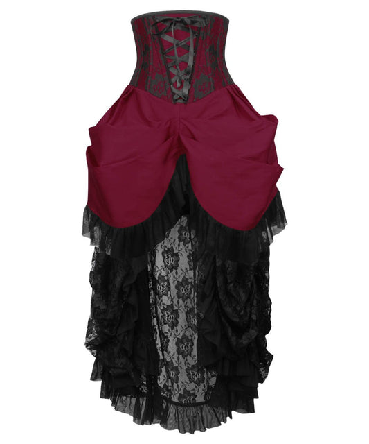Robina Magenta Burlesque Underbust Corset Dress