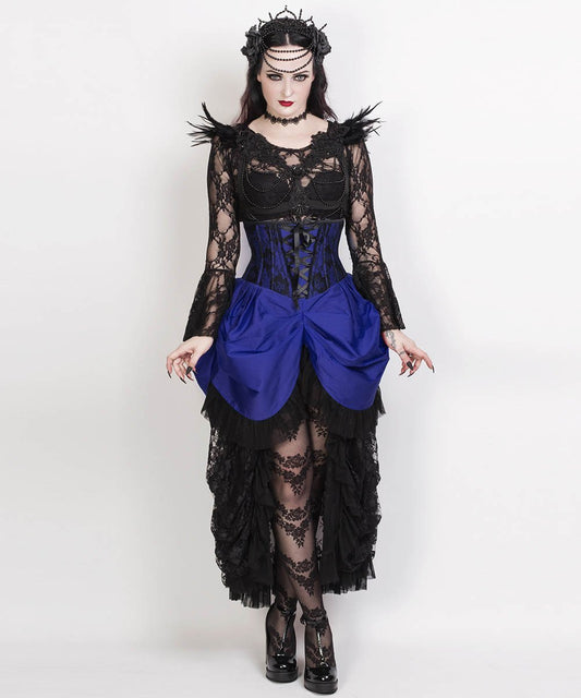 Agnar Blue Burlesque Underbust Corset Dress