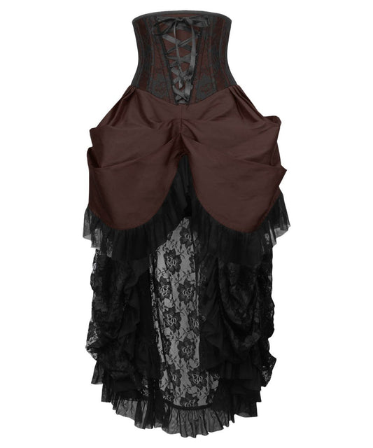 Caligula Brown Burlesque Underbust Corset Dress