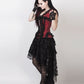 Afolabi Victorian Inspired Corset Dress in Maroon and Black