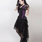 Caelan Victorian Inspired Corset Dress in Purple and Black