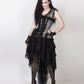 Laelia Victorian Inspired Corset Dress in Silver and Black