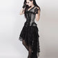 Laelia Victorian Inspired Corset Dress in Silver and Black