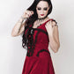 Faigel Halter Burlesque Dress in Maroon Velvet