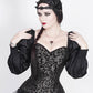 Florry Gothic Silver Corset with Attached Sleeve
