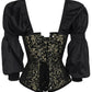 Lerato Gothic Gold Corset with Attached Sleeve