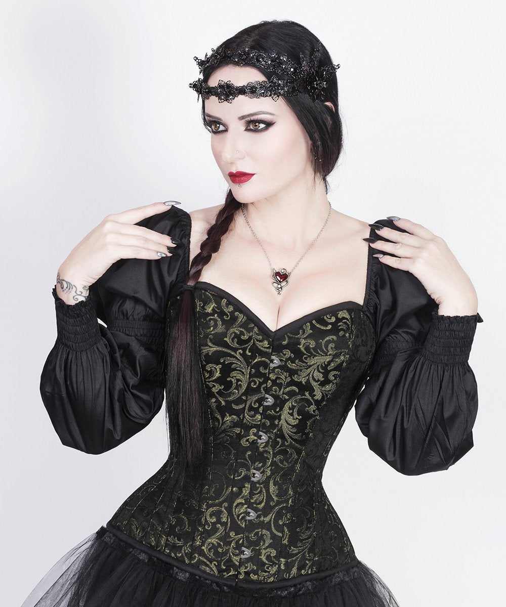 Lerato Gothic Gold Corset with Attached Sleeve