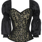 Lerato Gothic Gold Corset with Attached Sleeve