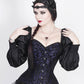 Rosaline Gothic Purple Corset with Attached Sleeve