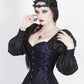 Rosaline Gothic Purple Corset with Attached Sleeve