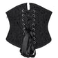 Franco Underbust Black Corset with Lace Overlay