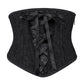 Franco Underbust Black Corset with Lace Overlay