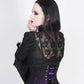 Lazaros Underbust Purple Corset with Lace Overlay