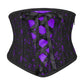 Lazaros Underbust Purple Corset with Lace Overlay