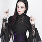 Lazaros Underbust Purple Corset with Lace Overlay