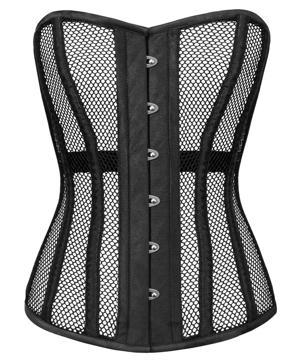 Lanzo Black Overbust Mesh Corset