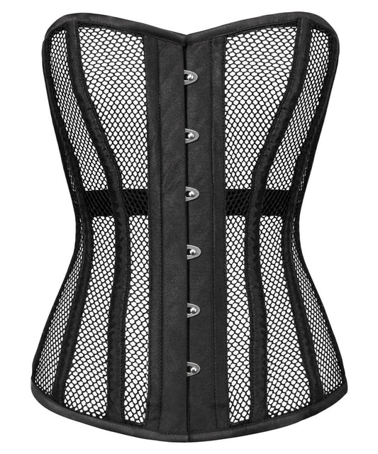 Lanzo Black Overbust Mesh Corset