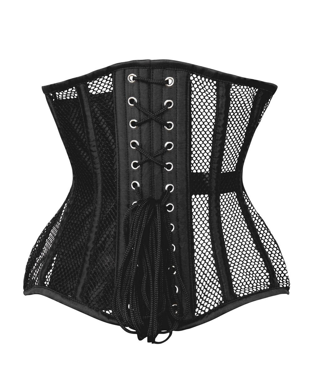 Richelle Black Underbust Mesh Curvy Corset
