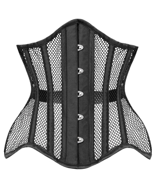 Richelle Black Underbust Mesh Curvy Corset