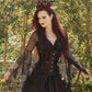 Richelle Black Underbust Mesh Curvy Corset