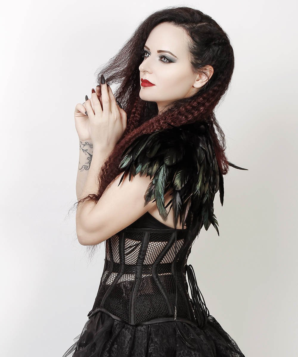 Richelle Black Underbust Mesh Curvy Corset