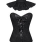 Caiside Black Overlay Corset with Victorian Lace Choker