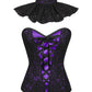 Fidela Purple Overlay Corset with Victorian Lace Choker