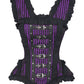 Leeba Purple Brocade Gothic Corset
